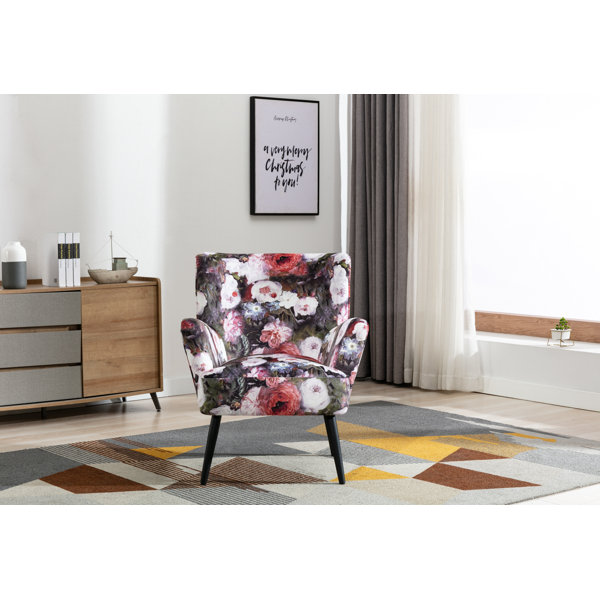 Grey deals patterned armchair